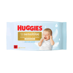 Salviette per neonati Huggies Pure Extra Care Sensitive, 99% acqua, senza plastica, senza profumo