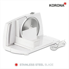 Korona 25500 Affettatrice multifunzione, larghezza di taglio regolabile, lama in acciaio inox Grattugie e Affettatrici Naty Shop