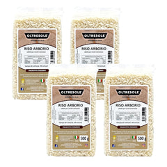 Orez Arborio italian artizanal, orez cu bob mare și amidon, ideal pentru supe, risotto și salate de orez, ambalat în vid în 2 saci de 1 kg