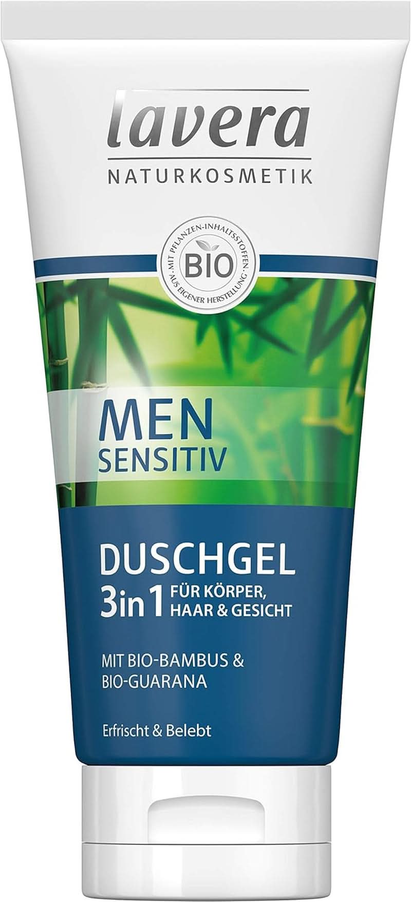 Lavera, Gel doccia con bambù biologico e guaranà, 3 in 1, per pelle, capelli e viso, 200 ml Doccia e bagno Naty Shop 1