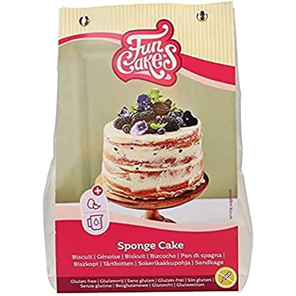Funcakes Mix Für Biskuitkuchen, Glutenfrei: Einfach in Der Anwendung, Wunderbar Leichter Biskuitkuchen, Perfekt Für Die Kuchendekoration, Konditorqualität, Kuchenboden, Halal Zertifiziert, 500G Mix per pasticceria e cucina Naty Shop Default Title