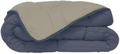 Poyet Motte Plapumă lavabilă cu capac fix - 140X200 Cm - Petrol blue/mastic beige Plapumi si pilote Naty Shop Gri 140 X 200 Cm
