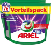 Detergent Ariel PODS All-In-1, 76 spalari, detergent color, curățenie strălucitoare Detergenti Rufe Naty Shop 76 capsule Model Nou