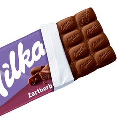 Milka Zartherb - cioccolato al latte fondente alpino con un delicato sentore di cacao in confezione multipla - 25 x 90 g