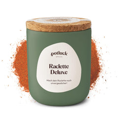 Potluck | Raclette Gewürz | Würzmischung im Keramiktopf | 70g| Vegano, senza glutine e con ingredienti naturali