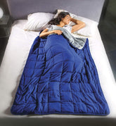 Kanguru Calmya, Coperta con peso 10,5 kg, Aiuta ad addormentarsi e a dormire meglio, Adatta a persone con peso corporeo superiore a 90 kg Piumini e trapunte Naty Shop Blu/Grigio 10,5 kg 120X180