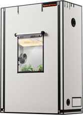 Tenda da coltivazione Spider Farmer Pro 70x140x200 cm con porta scorrevole, finestra di osservazione, pannello pavimento rimovibile, tessuto Mylar 2000D, per coltura idroponica da interni con SF4000, G4500, SE4500