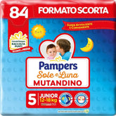Pampers Sun And Moon Pampers Junior taglia 5, 12-18 kg, 84 pannolini Mamma e Bambino Naty Shop