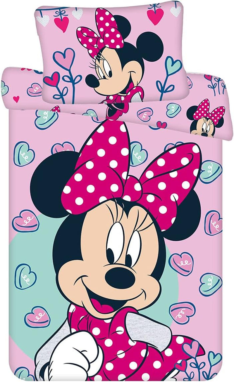 Biancheria da letto Disney, Minnie Mouse Pink Baby, 100% cotone con cerniera Biancheria da letto - Titolo predefinito del negozio Naty per bambini