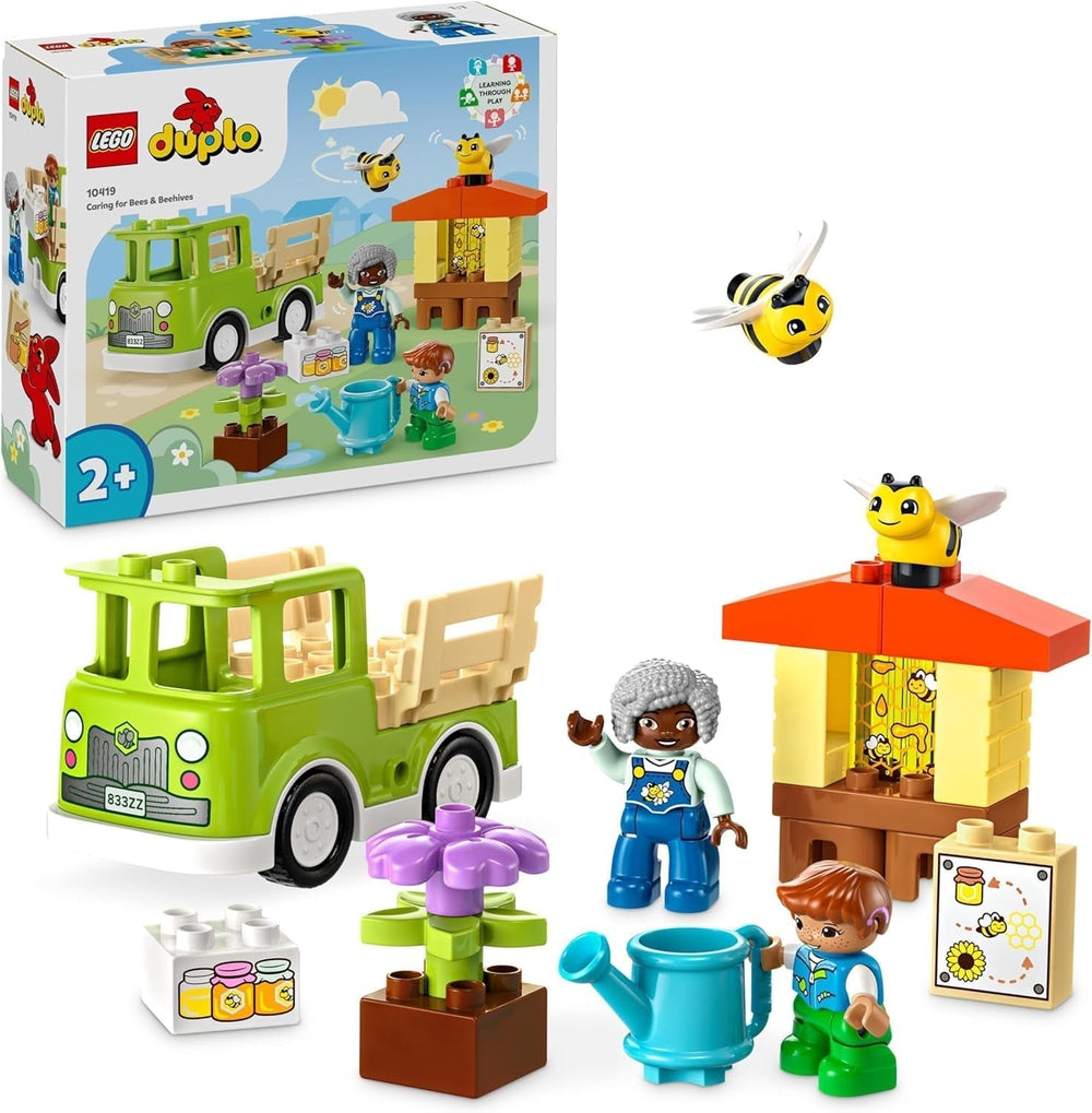 LEGO DUPLO Town Apicoltura e alveari, Giocattolo educativo per bambini con 2 personaggi e un camion mobile, Set di costruzione e ricostruzione, Giocattolo per bambini a partire da 2 anni 10419 Set di costruzione Besuche den LEGO-Store Titolo predefinito