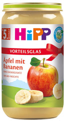 Mele con banane e frutta biologica HiPP (6 x 250 g), a partire da 5 mesi, senza zuccheri aggiunti, 100% frutta, migliore qualità biologica