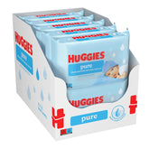 Confezione da 18 salviette Huggies Pure per neonati (1008 salviette in totale) - Acqua pura al 99% - Senza profumo per una pulizia e una protezione delicate - Salviette naturali