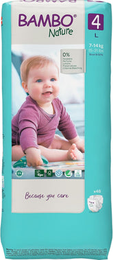 Pannolini per bambini Bambo Nature, taglia 4 (7-14 kg) - 48 pezzi. Pannolini Premium con protezione dalle perdite migliorata | Massimo comfort e libertà per i bambini attivi | Pannolini dermatologicamente testati