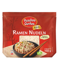 Bamboo Garden - Tagliatelle Ramen Precotte | Pronto in 2 minuti | Vegani | 300 g in un sacchetto