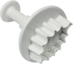 HL544 Forme de embosat cu frunză de ilex cu nervuri, dimensiuni mici, medii și mari, plastic, albe, set de 3