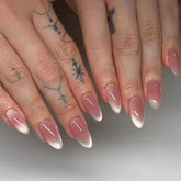 Mouyouglow Unghii False Magnetice Scurte, Roz Migdala Roșu Gradient Sclipici Cat Eye cu Lipici, Unghii Artificiale Roz Roșu Ombre Sclipici Fototerapie Pentru Femei și Fete