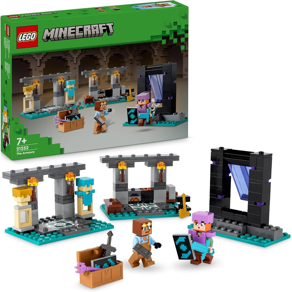 LEGO Minecraft L'Armeria Playset con personaggi degli eroi, armi giocattolo e personaggio di Alex, giocattolo d'azione per ragazzi e ragazze, regalo per giocatori e bambini di 7 anni 21252 Set da costruzione Besuche den LEGO-Store Single