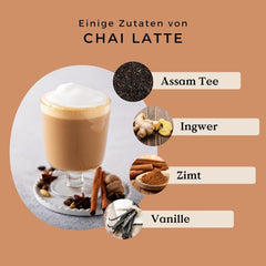Ceai Chai vrac organic 100 g (50 de cești) | Chai Latte fără zahăr, cu ghimbir fin, scorțișoară, vanilie, cardamom, anason REPLANTEA