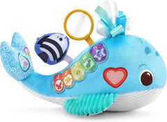 VTech Baby music plush whale - Jucărie interactivă de pluș pentru a descoperi și stimula simțul tactil - Cu cântece, fraze și melodii - Pentru copii cu vârsta cuprinsă între 3-36 luni Jucarii Bebe Naty Shop