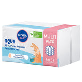 Salviette umidificate NIVEA Baby Aqua 4x57 pezzi