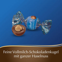 Lindt Roulette Ball Nocciolatte, cioccolato al latte con ripieno di crema alla nocciola e nocciole intere, 3000g