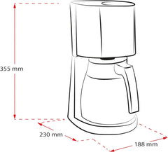 Melitta Enjoy Top Therm – Espressor cu filtru și carafă termică din oțel inoxidabil, pentru până la 10 cești de cafea, negru/oțel inoxidabil
