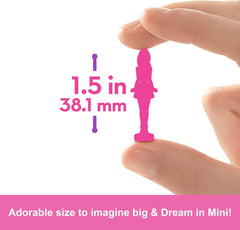 Barbie Mini Barbieland Set de 5 păpuși Fashionistas, Aprox. 3.8cm înălțime Mini păpuși în mâneci de ruj, set de colecție cu surprize (stilurile pot varia), JBD26 Papusi Naty Shop