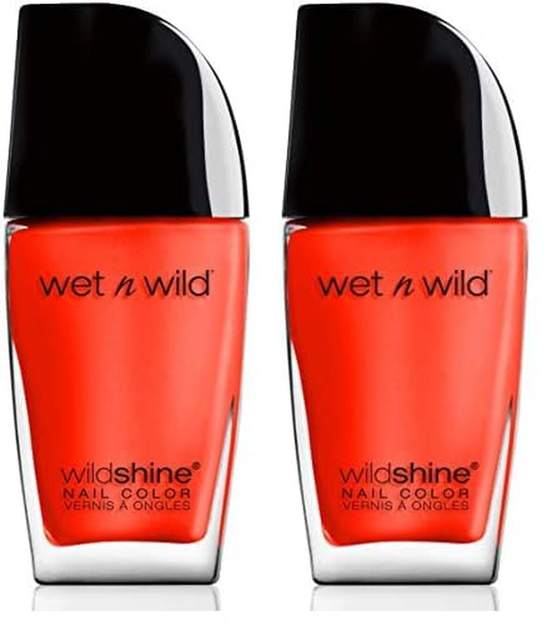 Wild Shine Nail Color Smalto per unghie senza formaldeide, toluene e ftalati, formula ad asciugatura rapida a lunga durata, Heatwave (confezione da 2)
