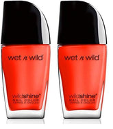 Wild Shine Nail Color Smalto per unghie senza formaldeide, toluene e ftalati, formula ad asciugatura rapida a lunga durata, Heatwave (confezione da 2)
