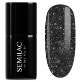 Smalto UV Semilac 394 Sparkling Midnight Date 7 ml - Cielo notturno scuro con effetto glitter - Collezione Love Is In The Nails