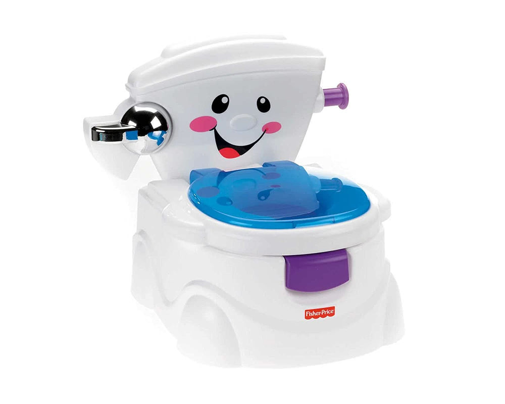 Fisher-Price Meine Erste Toilette, Baby Töpfchen, Mit Musik & Lustigen Sätzen, Tragbare Baby Toilette, Abnehmbarer Toilettenaufsatz, Deutsche Version, Ab 1 Jahr, P4326 Accessori Alimentazione e Allattamento Bebe Naty Shop