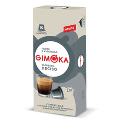 Gimoka Kaffeekapseln Espresso Deciso, Intensität 13/13-100 Kapsel - Kompatibel mit Nespresso* Haushalts-Espressomaschinen - 100 Stück (10 x 10 Getränke) - Hergestellt in Italien