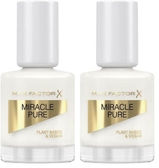 Max Factor Miracle Pure Nail Color 155 Smalto per unghie vegano a lunga durata, ad asciugatura rapida, al latte di cocco, 12 ml (confezione da 2)