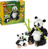 LEGO Creator 3in1 Wilde Tiere: Pandafamilie - Tierfiguren umbaubar in Pinguine oder Schwertwale – Spielzeug zum Bauen - Kreatives Geburtstagsgeschenk für Mädchen und Jungen ab 8 Jahren – 31165