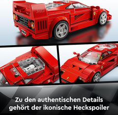 Auto super sportiva Ferrari F40 LEGO Speed Champions, set da gioco con macchinina giocattolo costruibile e minifigure conducente, set da collezione per bambini, regalo per ragazzi e ragazze 76934 Set da costruzione Besuche den LEGO-Store
