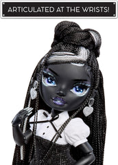 Rainbow High Shadow High Modepuppe – Shanelle Onyx – Schwarzes Haar, 28 cm Modepuppe mit Designer-Outfits, Geeignet für Sammler & Kinder von 6-12 Jahren