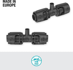 Piesă în T Gardena Micro-Drip-System pentru duze de pulverizare: Conectare între țevi de 13 mm și o duză de pulverizare, udare automată a plantelor, tehnologie de conectare rapidă și ușoară, reutilizabilă (13206-20)