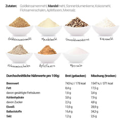 MISCELA PER PANE LOWER CARB, alternativa al pane proteico cheto, vegano e senza glutine senza soia e cereali Naty Shop Kitchen
