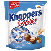 Knoppers Goodies Crunchy Minis – 1 x 180g – croccanti palline di wafer ripiene di pezzetti di crema alla nocciola, latte e torrone, ricoperte di cioccolato