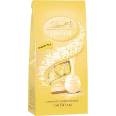 Cioccolata Lindt | LINDOR bustine per cheesecake | 137g| 10 palline di cioccolato al latte con ripieno di cheesecake che si scioglie in bocca | Regalo di cioccolato