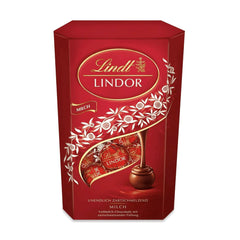 Cioccolata Lindt | Cono di cioccolato al latte LINDOR | 500 g| 38 palline di cioccolato al latte con ripieno che si scioglie in bocca | Regalo di cioccolato