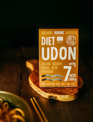 Udon Shirataki Konjac Noodles Bio 385g - A basso contenuto calorico, senza glutine, vegano - a base di radice di konjac, ricco di fibre DIET-FOOD
