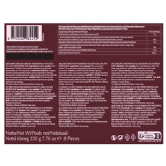 Ciliegie al rum – 220 g – 8 monete di cioccolato fondente con gelatina di ciliegie e rum – Specialità di marzapane con frutta e alcol – Cioccolato con alcol – Idea regalo