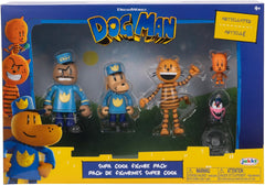 Set multipack di action figure del film Dog Man di Jakks Pacific, include figure mobili da 6 cm: giocattoli ispirati al film, Lil Petey, Petey, Chief e Flippy! Action figure del Naty Shop