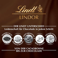 Lindt Ciocolată | Bețișoare LINDOR 60% Cacao | 100g | 4 bețișoare de ciocolată cu ciocolată neagră 60% cacao și umplutură care se topește în gură | Bețișor de ciocolată