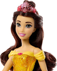 Mattel Disney Princess Bambola mobile alla moda Belle con vestiti scintillanti e accessori Regalo ispirato ai film Disney per bambini HLW11 Naty Shop Dolls