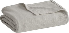 Coperta in cotone grigio twin in vimini Freshspun Madison Park Letti e coperte Madison Park