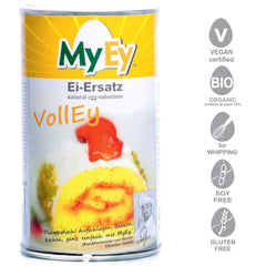 MyEy VollEy Ei Ersatz 200g - Polvere vegana per cucinare e cuocere al forno