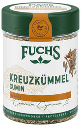 Fuchs Gewürze - Kreuzümmel ganz - orientalisch-nussige Note für Falafel und Linsengerichte - natürliche Zutaten - 60 g in wiederverwendbarer, recyclebarer Dose