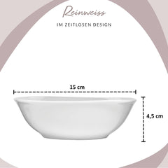 SÄNGER | Set de veselă Bilgola alb, Set de veselă din porțelan cu 24 de piese pentru 6 persoane, Farfurii pătrate, Farfurii de cină | COLECȚIA PREMIUM